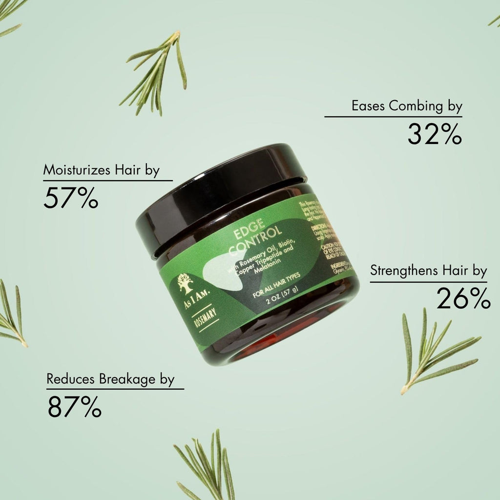As I Am Rosemary Edge Control 2 oz - with Biotin & Saw Palmetto