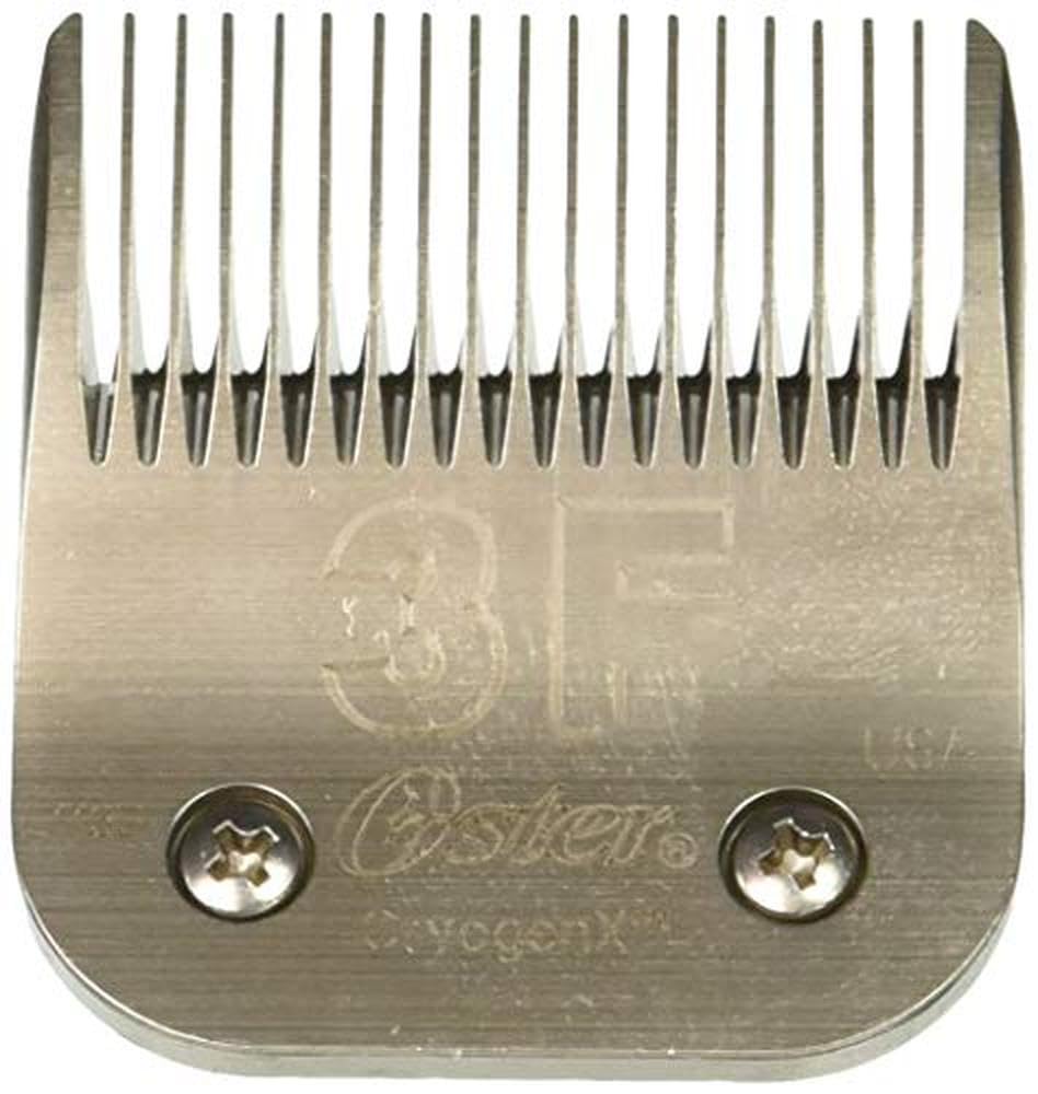 Oster Professional Pet & Dog Grooming Blades - Size 3F Cryogen-X Clipper - Compatable with all Oster Detachable Blade Clippers - Long-lasting, High-Carbon Steel & Ultra-Sharp