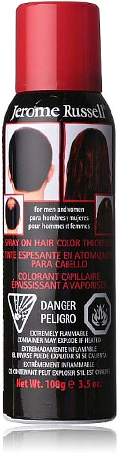Jerome Russell Hair Color Thickener for Thinning Hair, Black 3.5 oz (Pack of 9)