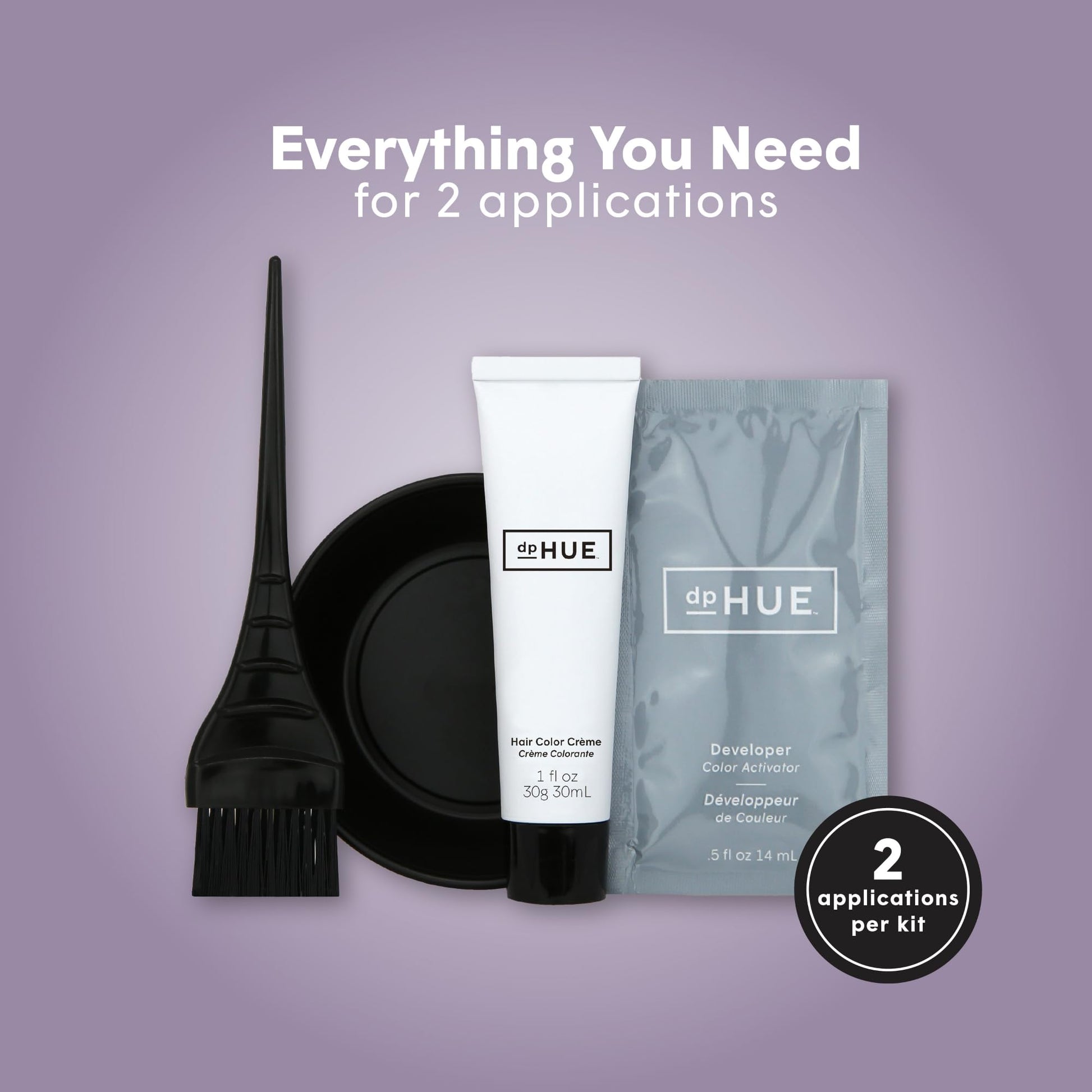 Dark Gray dpHUE Root Touch-Up Kit, Dark Brown - Permanent Hair Color for Gray Coverage - Includes Two Applications - Paraben, SLS & SLES Sulfate Free - Leaping Bunny Certified