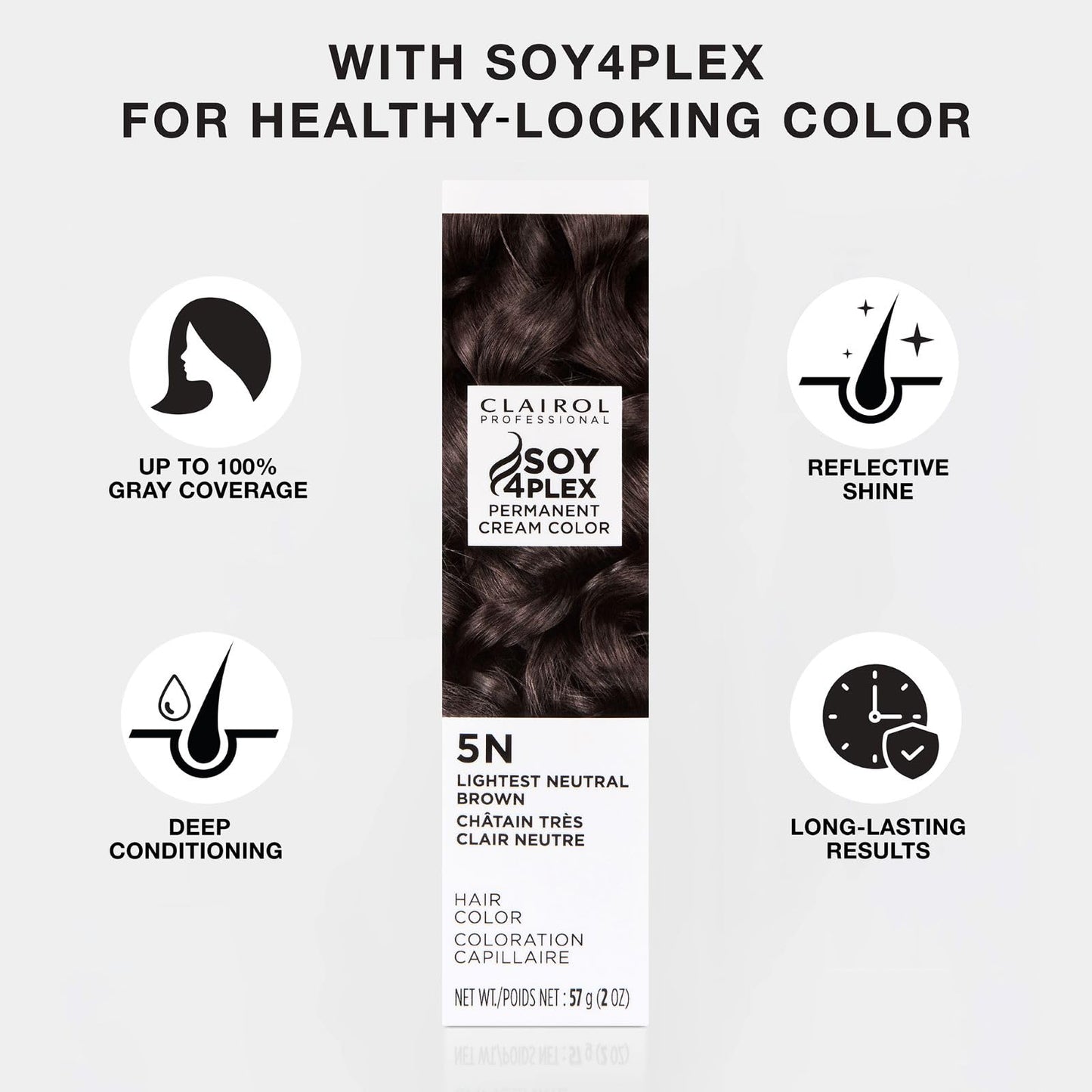 Lavender Clairol Professional Crème Permanente, 3n Med Neutral Brown, 2 oz. - Packaging May Vary