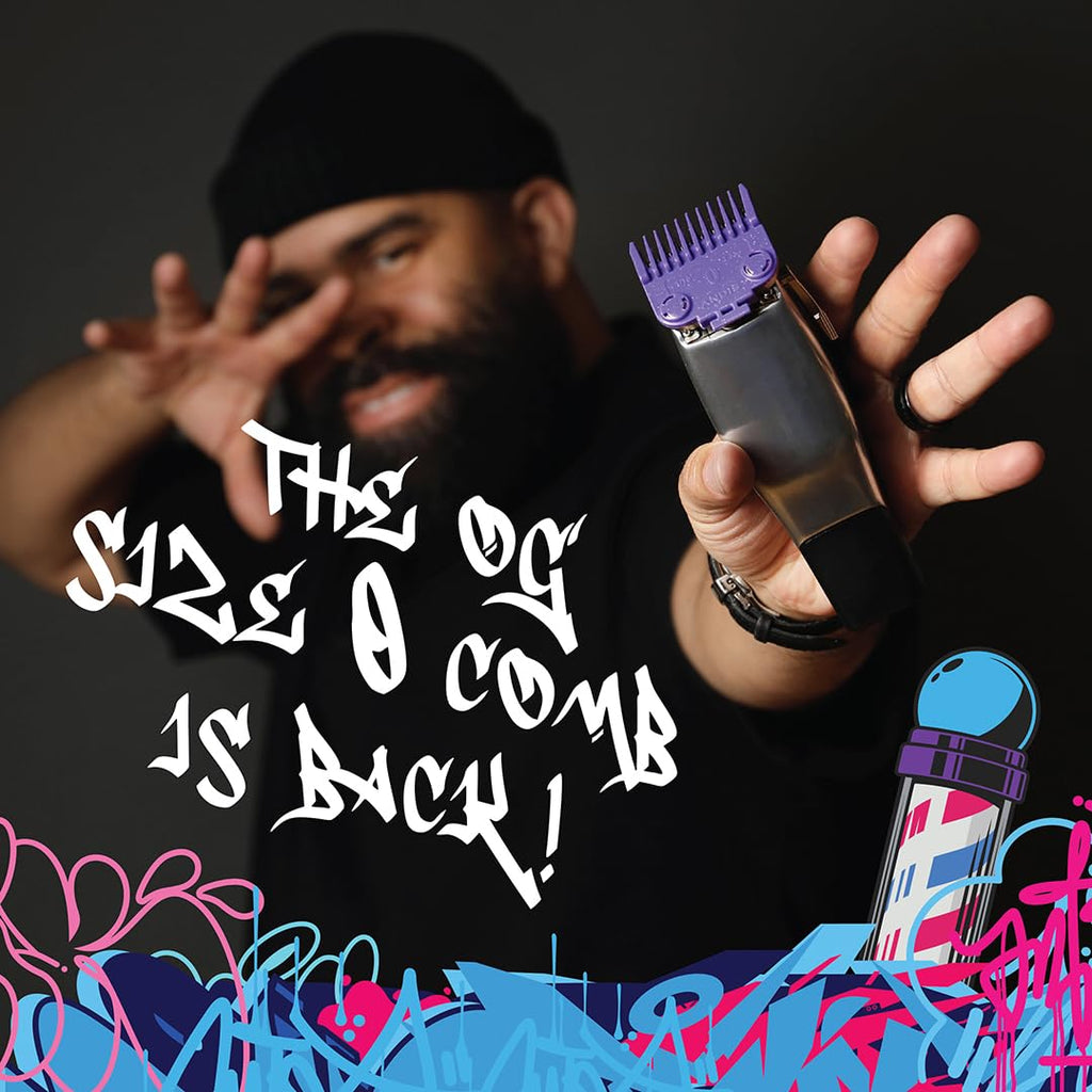 Andis 561002 OG Master Dual Magnet Attachment Clipper Guard Set, 2-Pack, Purple