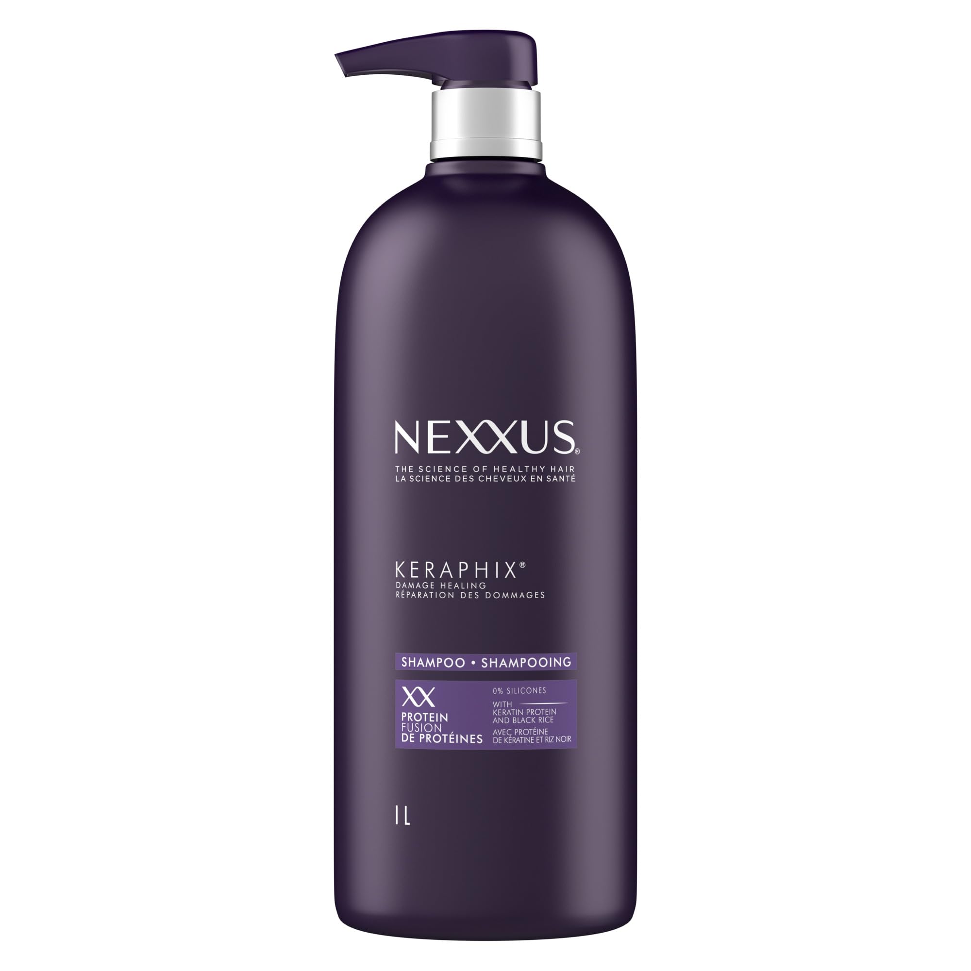 Nexxus KERAPHIX Shampoo for Damage Repair for Damaged Hair Powered by KRT Keratin Resistance Therapy with Liquid Crystal Amino Acids 33.8 Fl oz