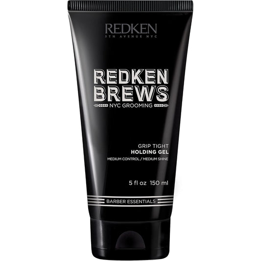 Gel coiffant Redken Brews pour homme | Gel coiffant pour homme | Tenue moyenne | Brillance moyenne | Sans pellicules ni frisottis | Pour tous types de cheveux, idéal pour les cheveux bouclés | 140 ml