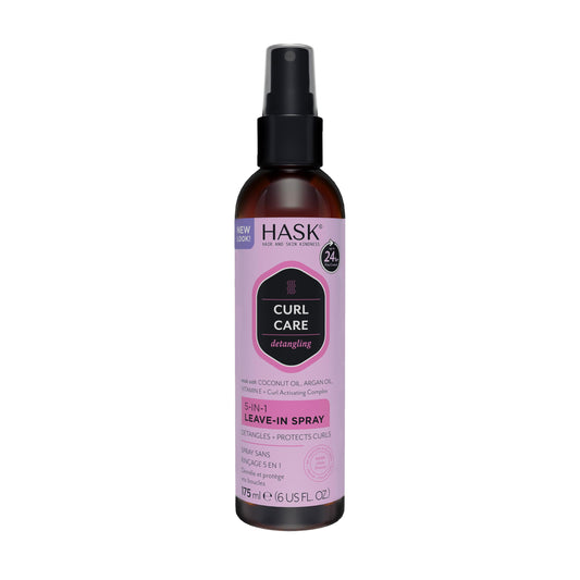 HASK CURL CARE 5-IN-1 Leave-In Spray Conditioner for Curly Hair Types, Vegan Formula, Cruelty Free, Color Safe, Gluten-Free, Sulfate-Free, Paraben-Free