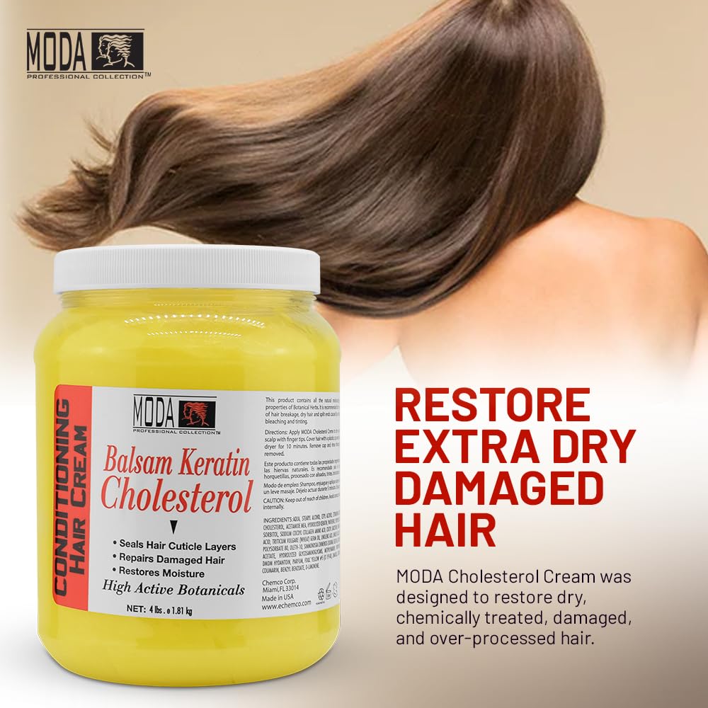 MODA Professional Deep Conditioning Hair Treatment for Salon-Grade Hair Restoration & Hospitality Amenity | 6 Actives. Max Repair. Bulk Value. | Intensive Hair Repair & Restored Vitality, 64 Oz Gallon