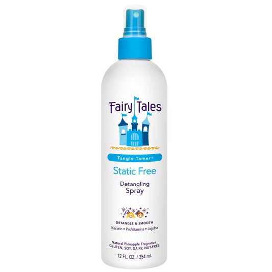 Fairy Tales Tangle Tamer Static Free Detangling Spray - Detangler Spray for Kids - Paraben Free, Sulfate Free, Gluten Free, Nut Free - 12 oz