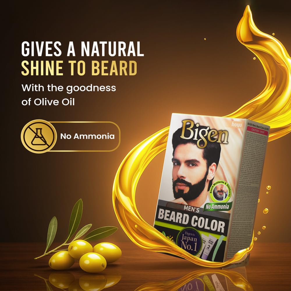 Bigen Men'S Beard Color, 40G - Brownish Black B102 (Pack Of 1)