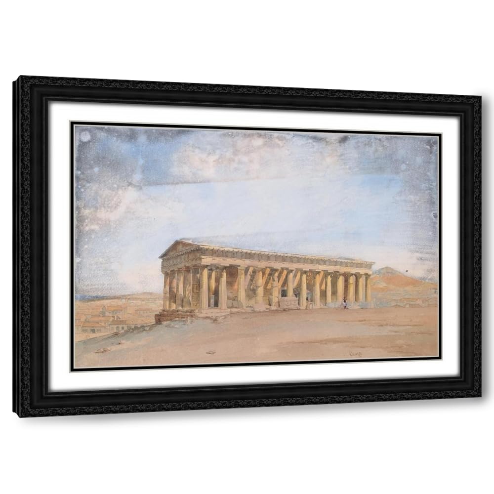 ArtDirect The Temple of Theseus, Athens Custom Framed Art Print Giclee Print or Canvas Options with Various Sizes and Customization by Giovanni Lanza