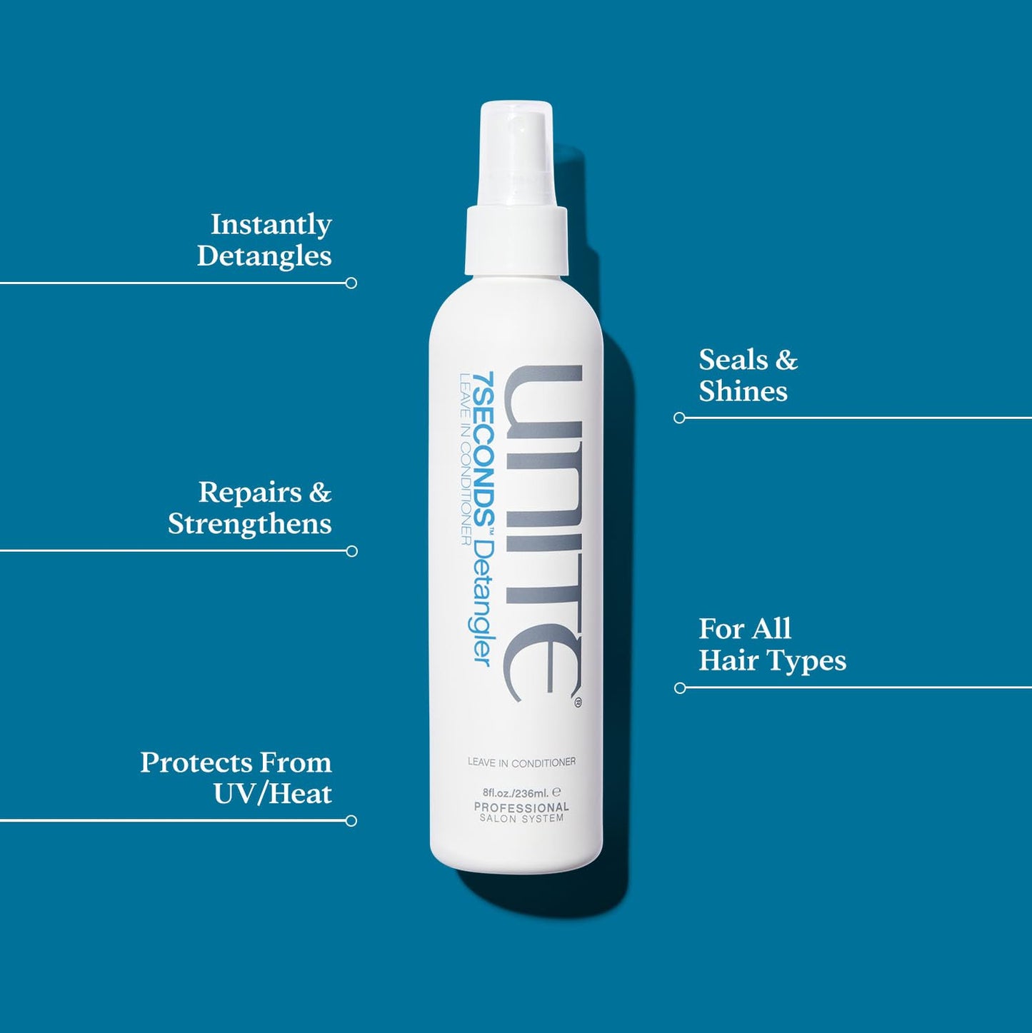Après-shampoing démêlant sans rinçage UNITE Hair 7SECONDS, 237 ml