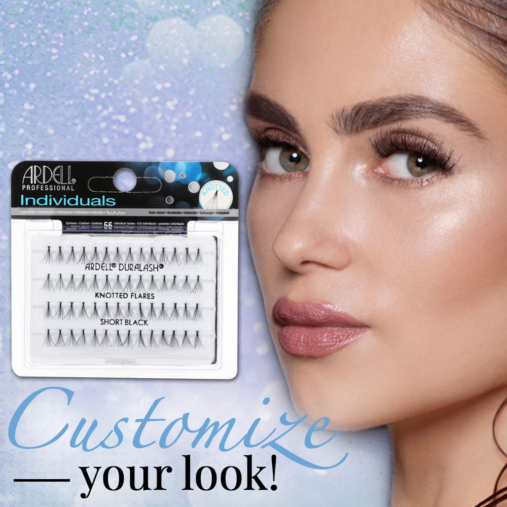 Ardell False Eyelashes Short Black, DIY Lash Clusters, Eyelash Extension Kit, 4 Pack