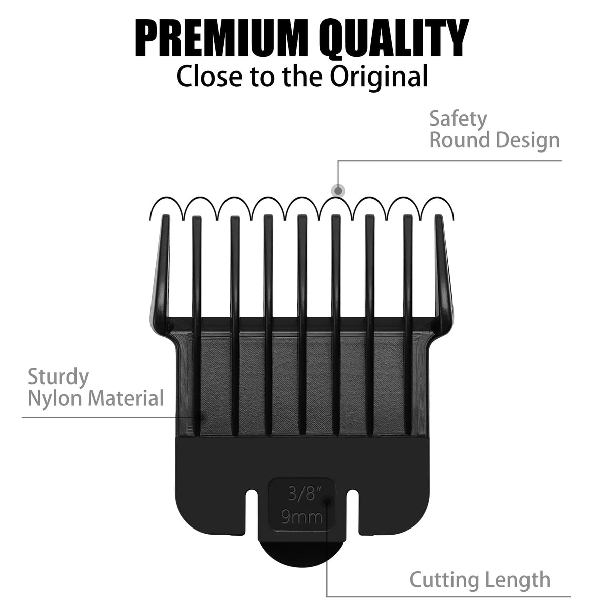 White Smoke 5 Pack T Outliners Guards Fit for Andis T Outliner Trimmer, Replacement Trimmer Guards Cutting Lengths from 1/32
