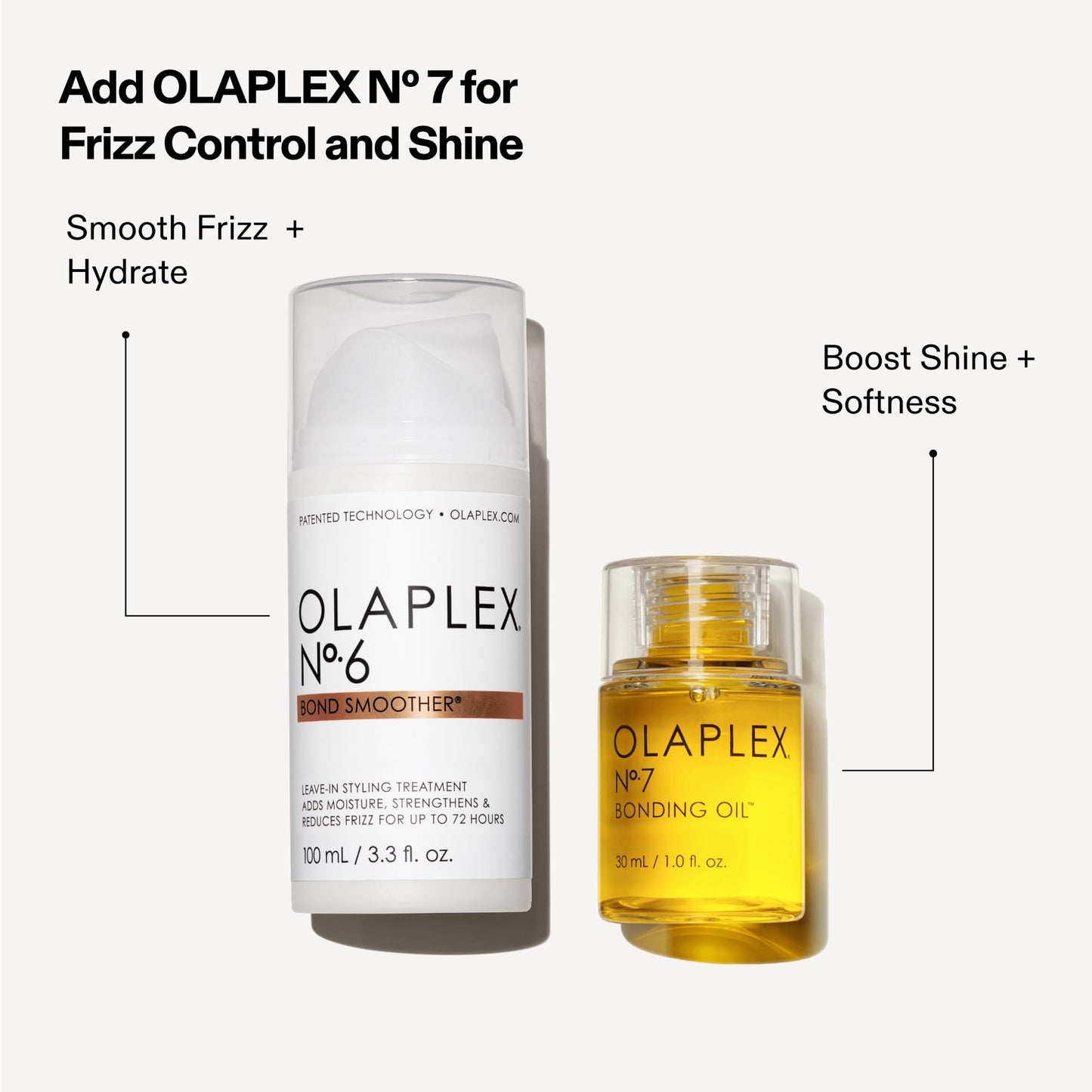 Olaplex No. 6 Bond Smoother, Leave-In Styling Hair Cream Treatment, Smooths, Conditions, & Strengthens, Frizz Control for Up to 72 Hours, For All Hair Types, 3.3 fl oz