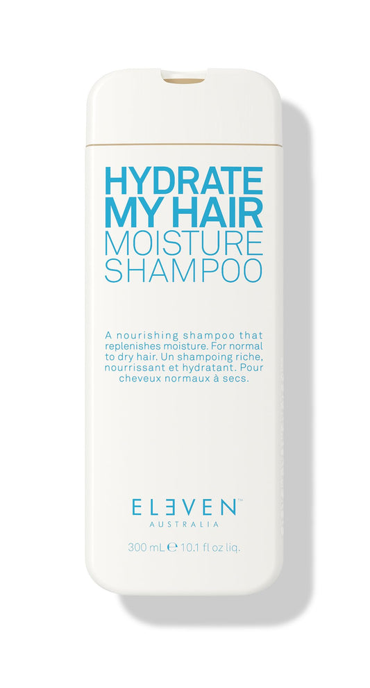 ELEVEN AUSTRALIA Hydrate My Hair Shampoo - Moisturizing, Color-Safe, Anti-Frizz, Nourishing Formula for Dry, Damaged Hair - Protects Against Heat & Environmental Damage, For Daily Use - 10.1 Fl Oz