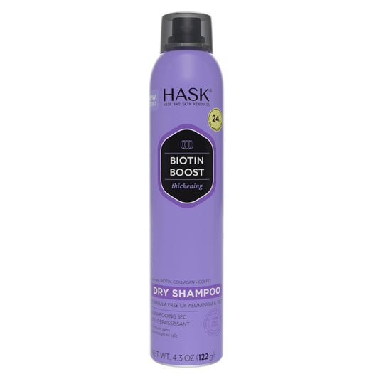 HASK Biotin Thickening Dry Shampoo for all hair types, aluminum free, no sulfates, parabens, phthalates, gluten or artificial colors - 4.3oz