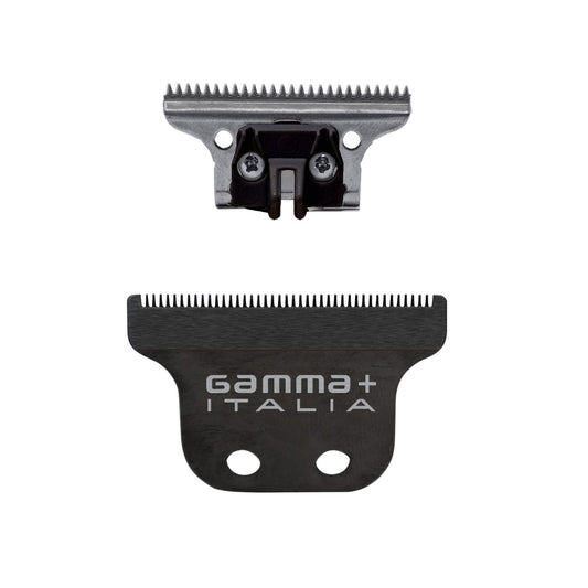 GAMMA+ Replacement Classic Fixed Black Diamond Carbon DLC with Stainless Steel Deep Tooth Cutter Trimmer Blade Set