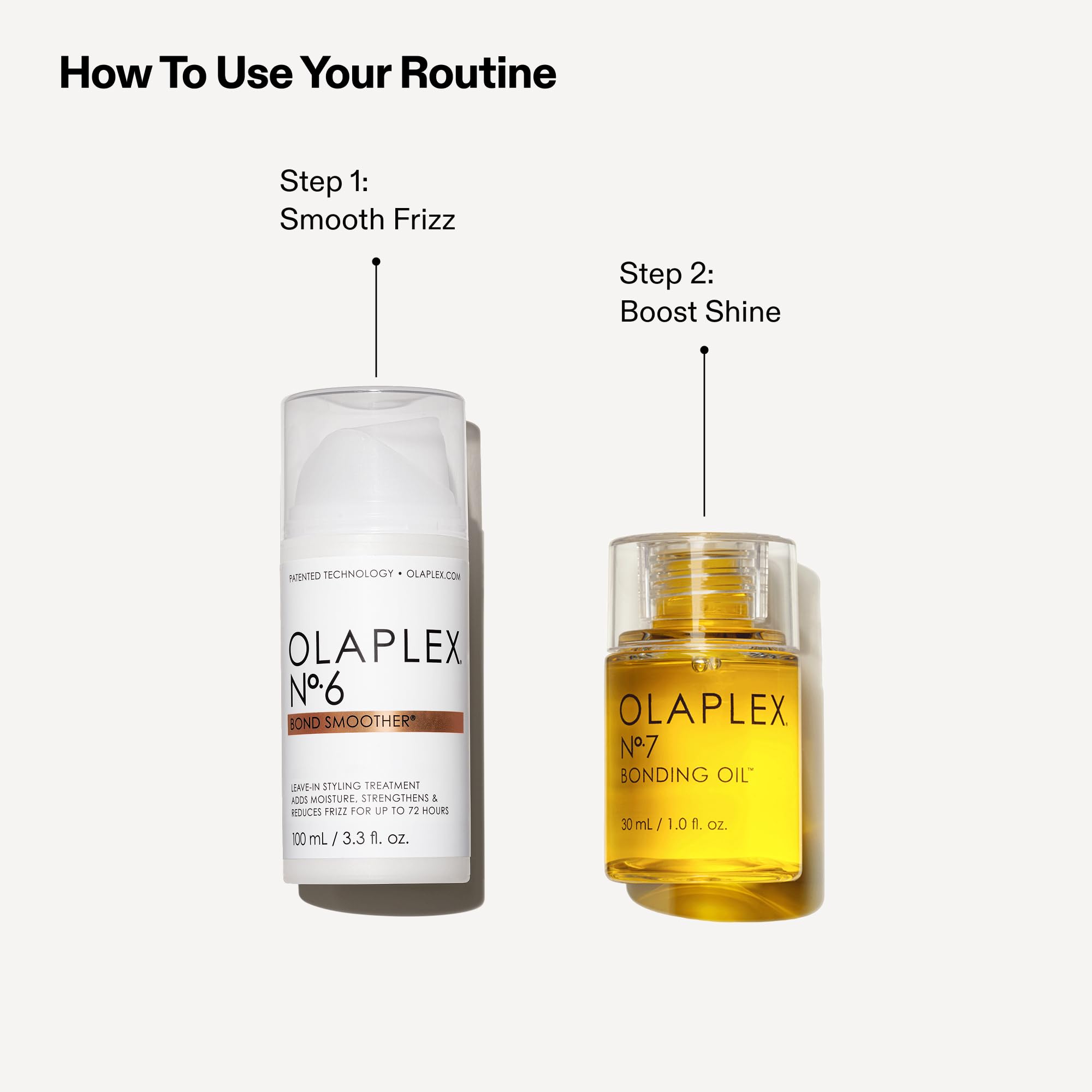 Olaplex Endless Shine Smooth Hair Gift Set: Limited Edition Set with No. 7 Bonding Oil & No. 6 Bond Smoother | Instant Shiny, Smoother Hair & Heat Protection | For Coily, Curly, Straight, & Wavy