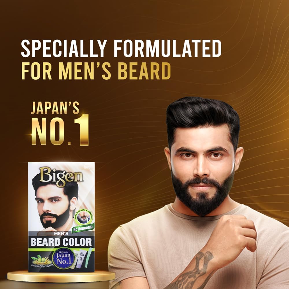 Bigen Men'S Beard Color, 40G - Brownish Black B102 (Pack Of 1)
