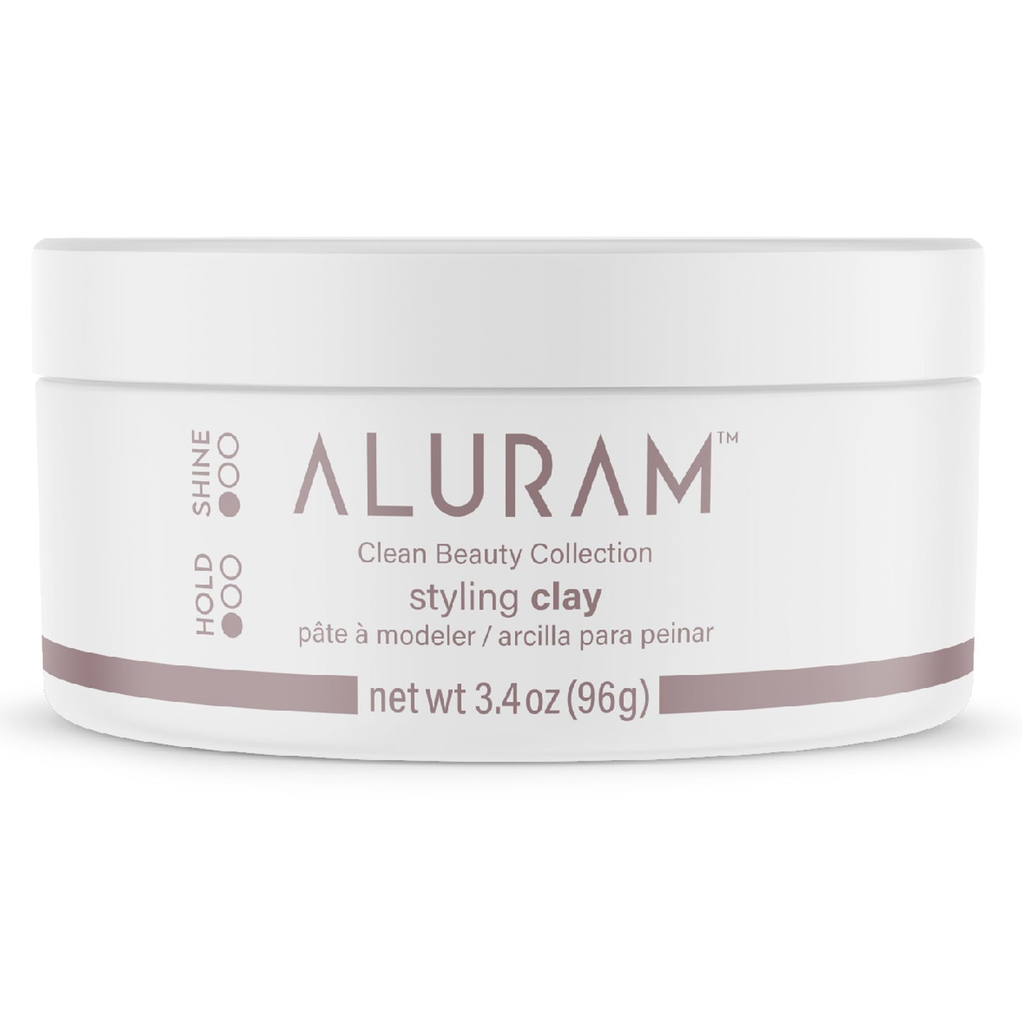 ALURAM Hair Styling Clay, Soft Satin Finish, Clean Beauty Haircare for All Hair Types, 3.4 Fl Oz