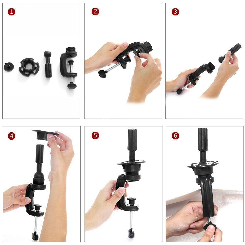 White Smoke Mannequin Head with 100% Human Hair, TopDirect Real Hair Cosmetology Mannequin Head Hair Styling Hairdressing Practice Training Doll Head with Clamp Holder and Tools (Dark Brown)