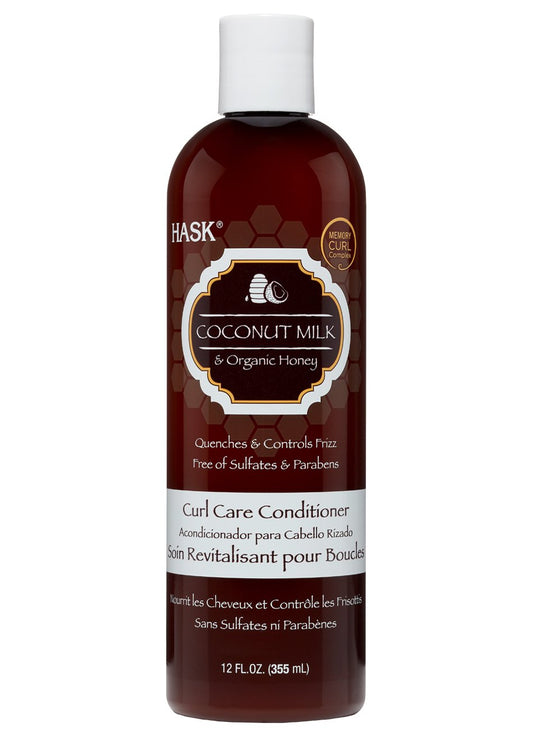 Hask Curl Care Coconut Milk & Honey Conditioner, 12 Ounce
