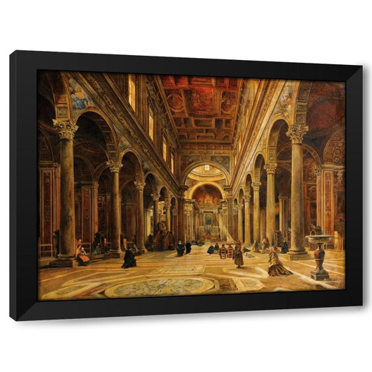 ArtDirect Intérieur d’église Custom Framed Art Print Giclee Print or Canvas Options with Various Sizes and Customization by Giovanni Lanza