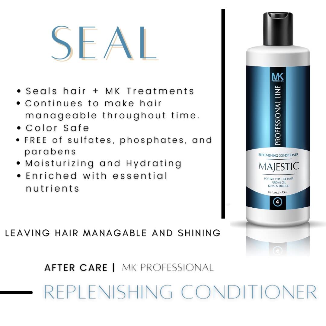 MAJESTIC KERATIN 补充护发素 16 盎司（475 毫升）- 后护理 - 不含氯化钠和硫酸盐