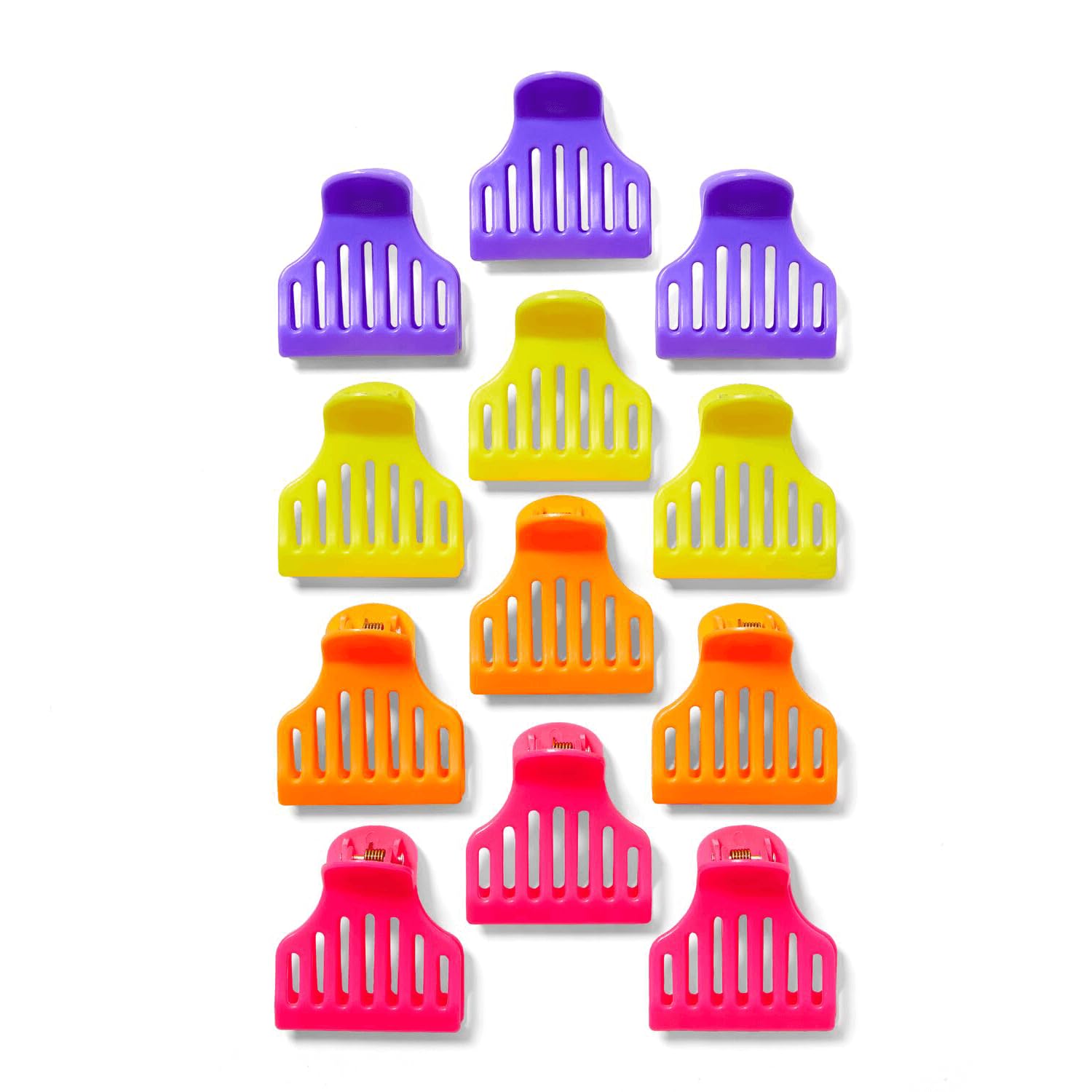 Salon Care Roller Clamps, Easy Open, Vented, Rounded Teeth, Thick Hair, Durable