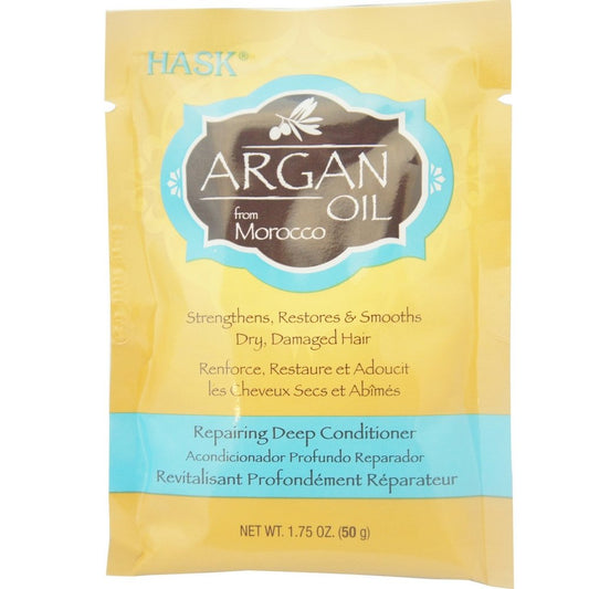 Hask Argan Oil From Morocco Repairing Deep Conditioner, Hair Treatment 1.75 oz ( Pack of 8)