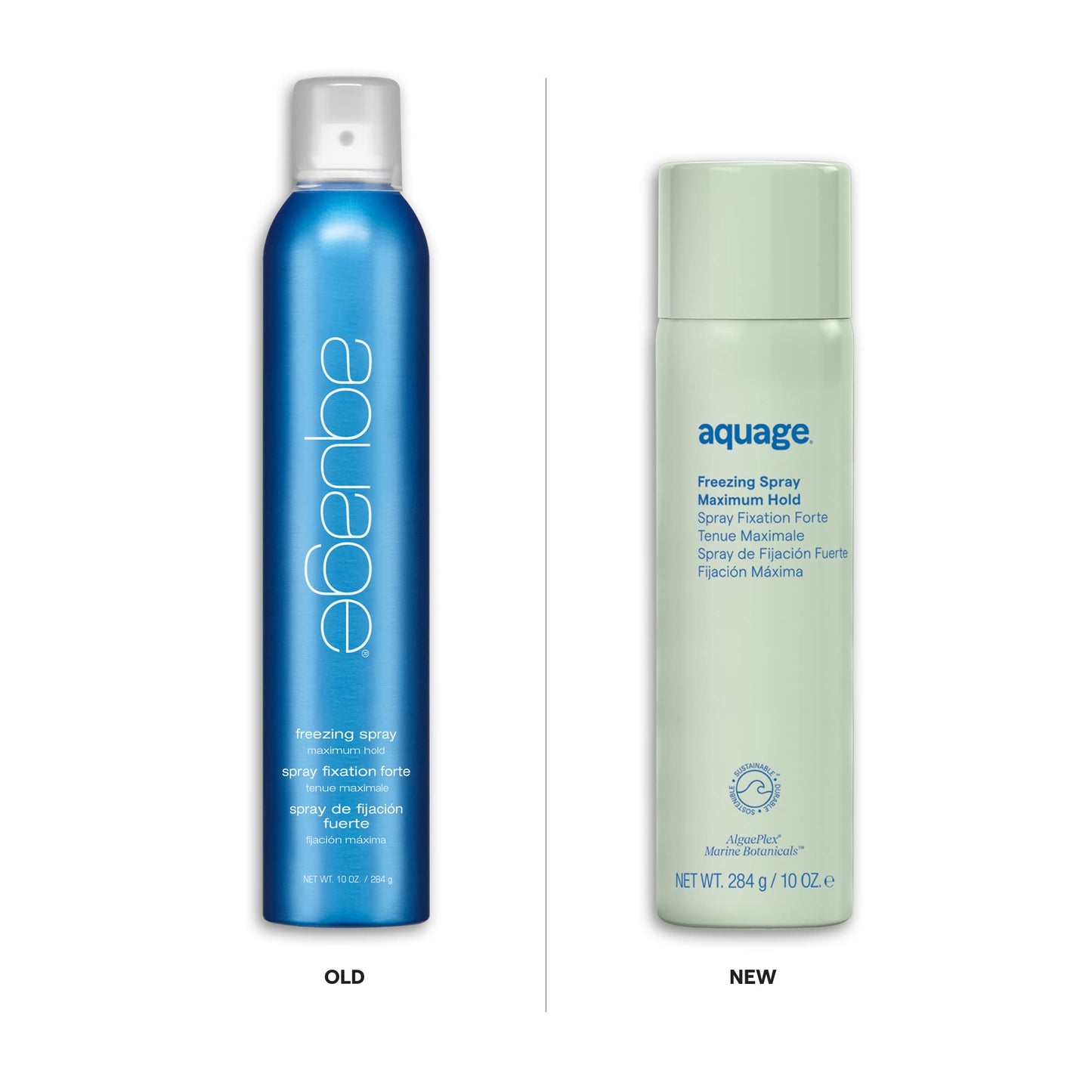 Spray réfrigérant AQUAGE, laque à tenue forte, non collante, protège de l'humidité et ajoute une brillance maximale, 10 oz