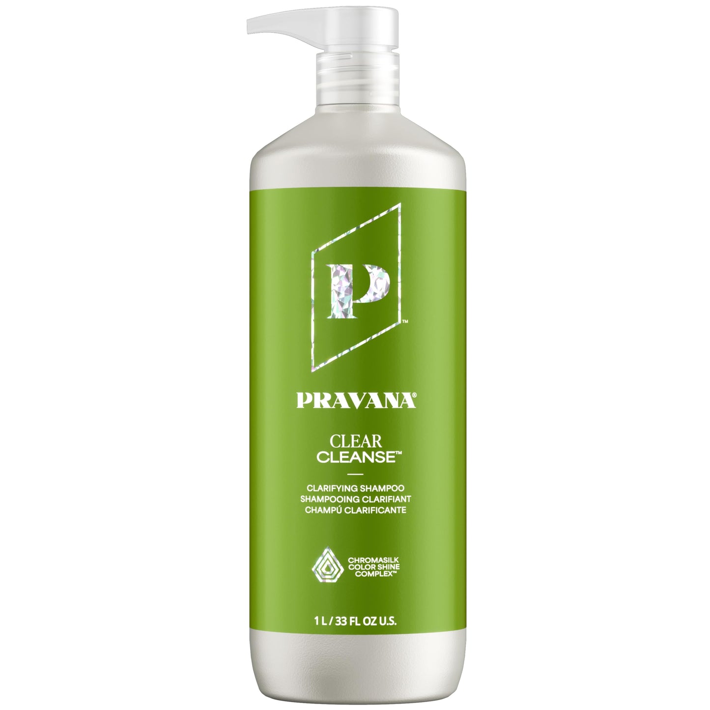 Pravana Clear Cleanse Mineral Diminishing Shampoo | For Clarifying Color-Treated Hair | Instantly Removes Hard Water Deposits | Hydrates, Energizes, Volumizes | Eliminates Discoloration | 33 Fl Oz