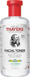Thayer Cucumber Witch Hazel with Aloe Vera Formula, 12 Fluid Ounce