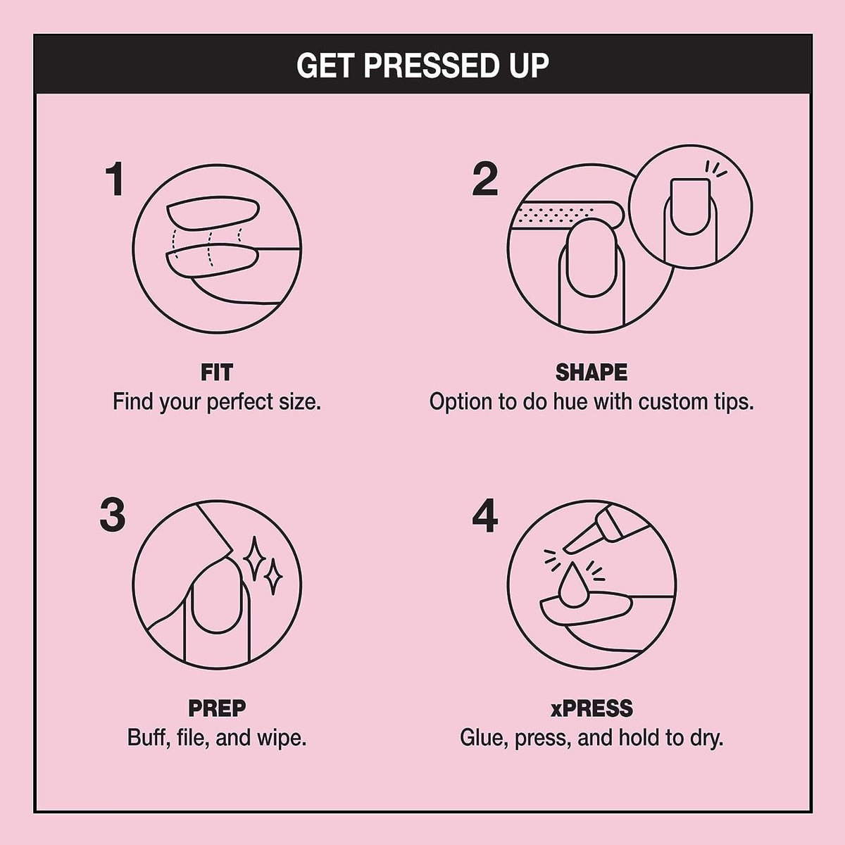 Pink Bundle of OPI xPress/ON Press On Nails, With Nail Glue, Long Baby Pink Velvet Almond Shape Nails, Editor in Chic + OPI Repair Mode Bond Building Nail Serum, Clear, 0.3 fl oz