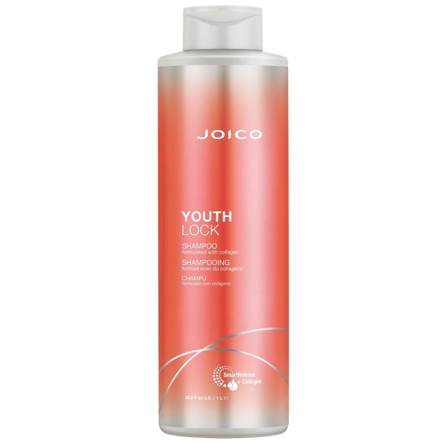 Joico YouthLock 洗发水，蕴含胶原蛋白 | 焕发青春活力，令秀发弹润 | 减少断裂和毛躁 | 柔顺秀发 | 提升光泽 | 不含硫酸盐 | 添加精氨酸 | 33.8 液体盎司