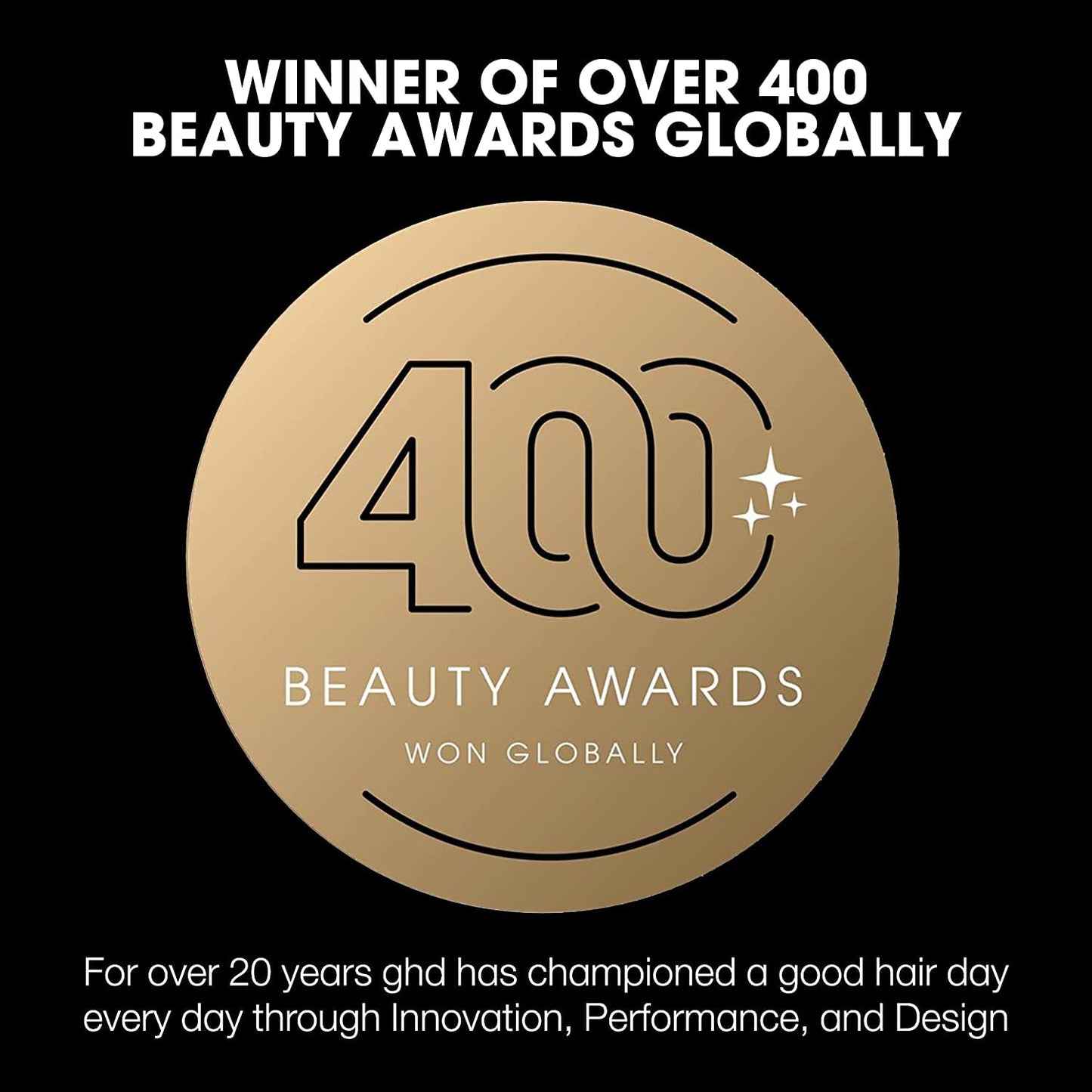 ghd Max Styler 2英寸平板直发器，专业宽陶瓷板造型工具，适合长发、浓密卷发 - 黑色