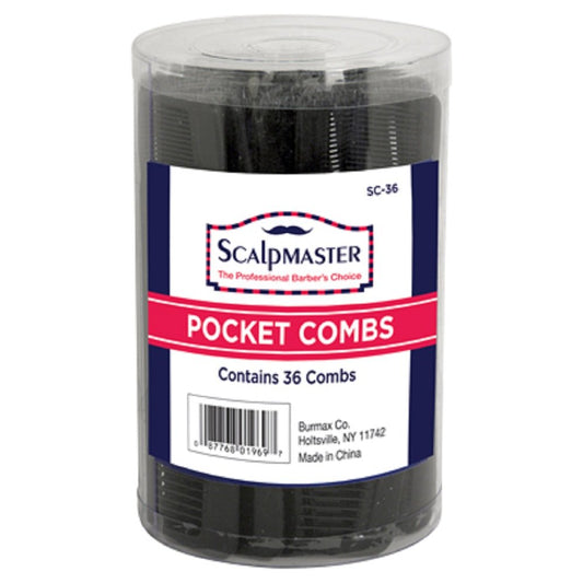 Burmax Scalpmaster Pocket Combs, 36 Count