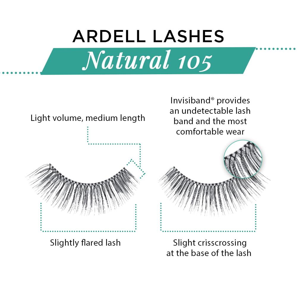 Ardell Natural 105 Black - 6 Pairs pack