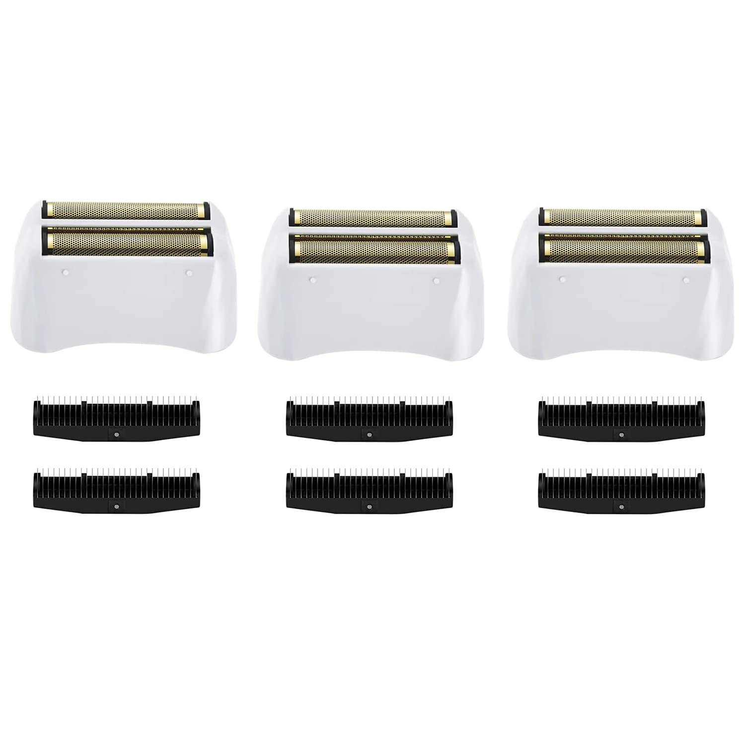 White Smoke 3 Pack Shaver Replacement Foil and Cutters compatible with"andis #17150 shaver foil replacement" Golden