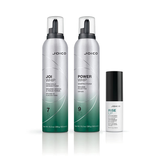 White Smoke Joico Power Whip Whipped Foam | For Most Hair Types | Add Volume & Body | Thermal Heat, Humidity, & Pollution Protection | Boost Shine | Control Frizz & Flyaways | Silicone & Paraben Free | 10.2 Fl Oz