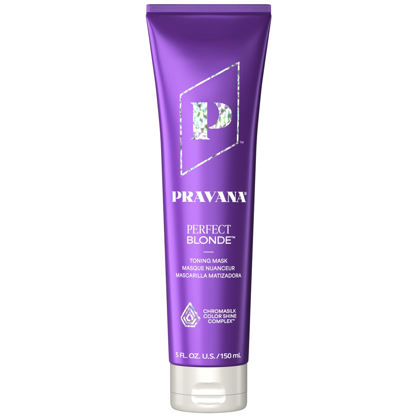Pravana The Perfect Blonde Purple Toning Masque Treatment | Neutralizes Brassy, Yellow Tones | For Color-Treated Hair | Adds Strength, Shine, Elasticity | 5 Fl Oz