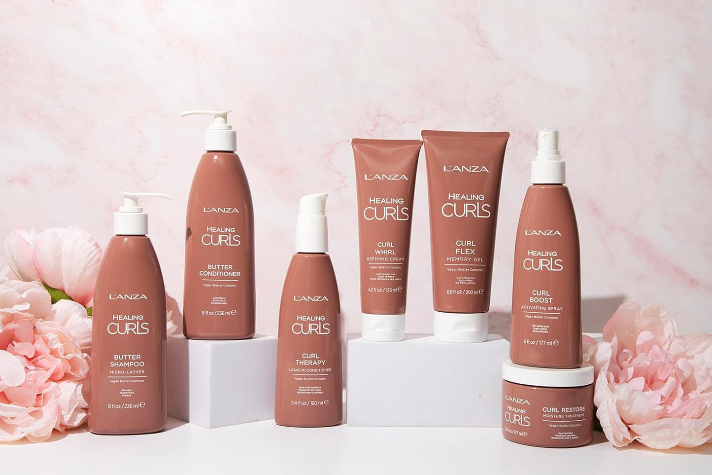 L'ANZA Healing Curls Butter Shampoo - Curly Hair Shampoo for a Creamy, Color-Safe Cleanse and Refreshed Curls - Paraben and Sulphate Free Shampoo (33.8 Fl Oz)