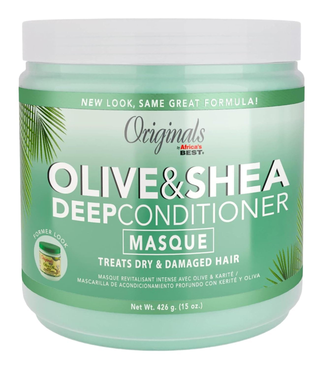 Gray Africas Best Conditioner Originals Olive Oil Deep 15 Ounce Jar (443ml)