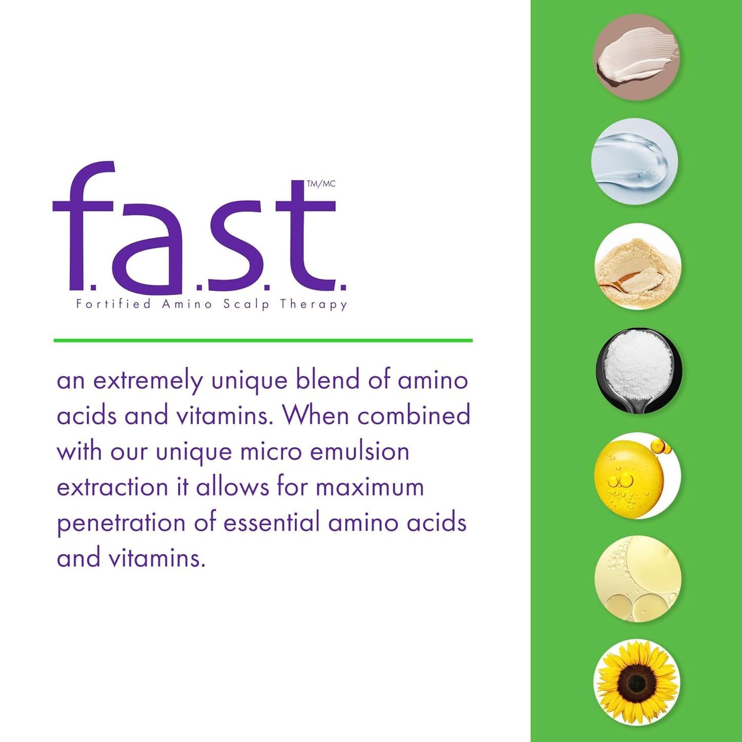 White Smoke Nisim F.A.S.T. Fortified Amino Scalp Therapy Shampoo 10 oz (New Look - Same Formula)