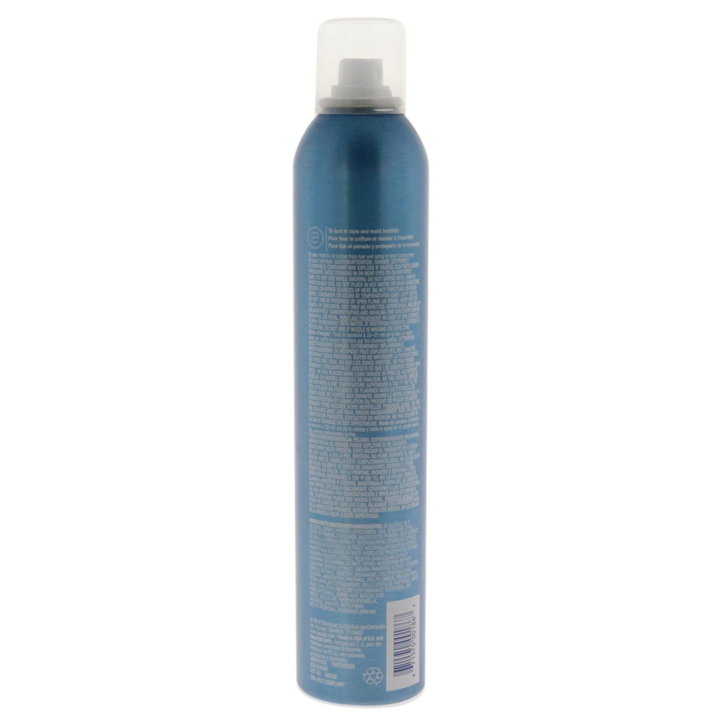Spray de finition AQUAGE LVOC, laque à tenue ferme, offre une résistance à l'humidité et une rétention de style durable avec une brillance maximale, 50 % COV, 10 oz