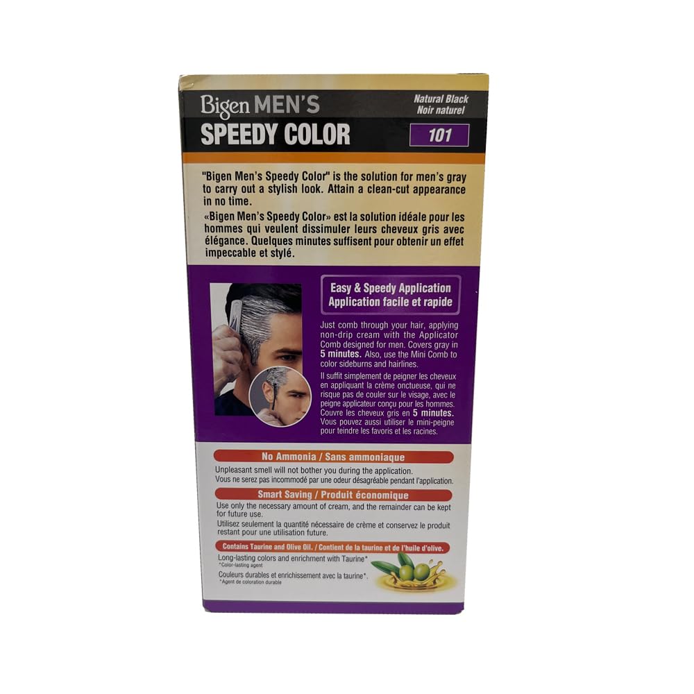 Bigen Men’s Speedy Color 101 Natural Black - 3 Pack