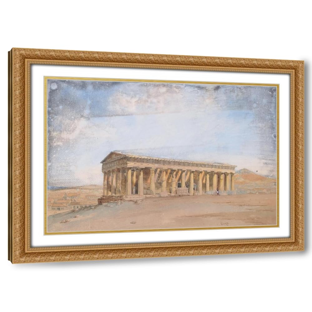 ArtDirect The Temple of Theseus, Athens Custom Framed Art Print Giclee Print or Canvas Options with Various Sizes and Customization by Giovanni Lanza