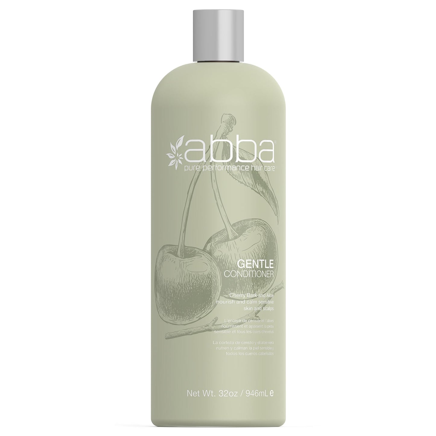 ABBA Gentle Conditioner, Cherry Bark & Aloe, 32 Fl Oz