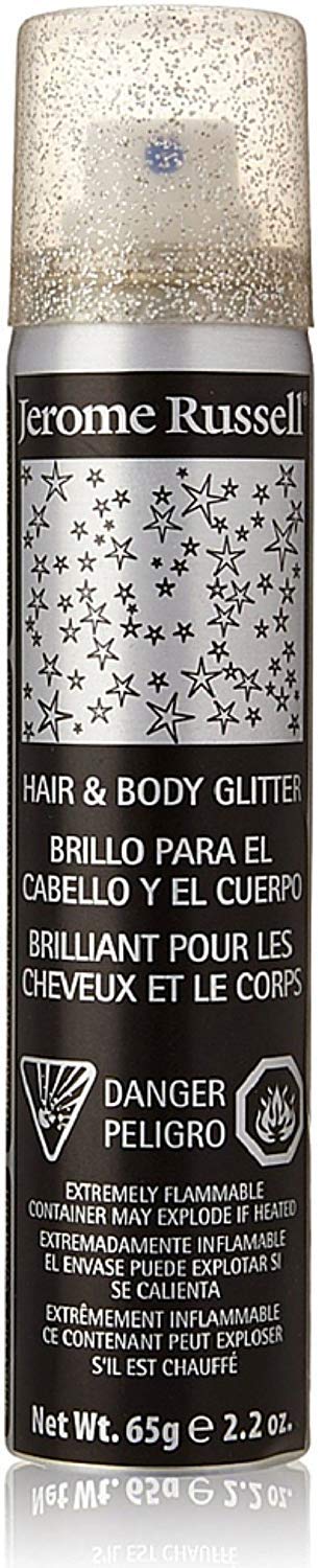 Jerome Russell Hair & Body Glitter Spray, Silver 2.2 oz (Pack of 3)