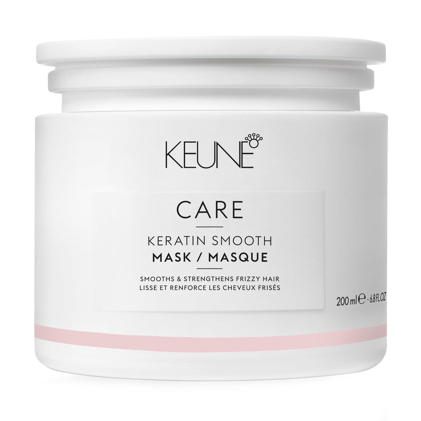 Keune Care 角蛋白柔顺发膜，深层调理和修复护理，适用于易卷曲的头发，6.8 液体盎司