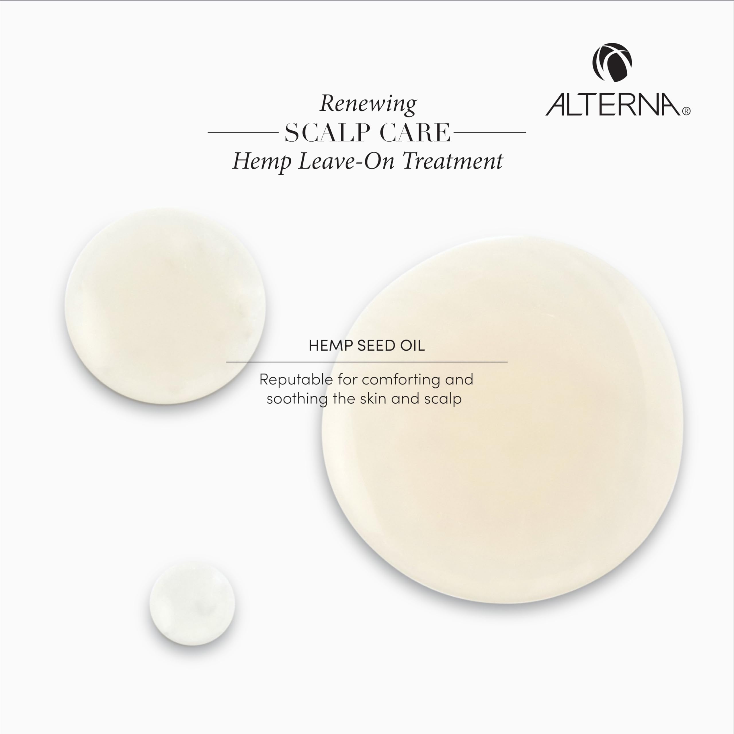 Alterna Haircare Renewing Scalp Care Hemp Leave On Vegan Hair and Scalp Treatment, 2.5 Fl Oz Lightweight and Fast Absorbing to Moisturize, Soothe and Calm Scalp